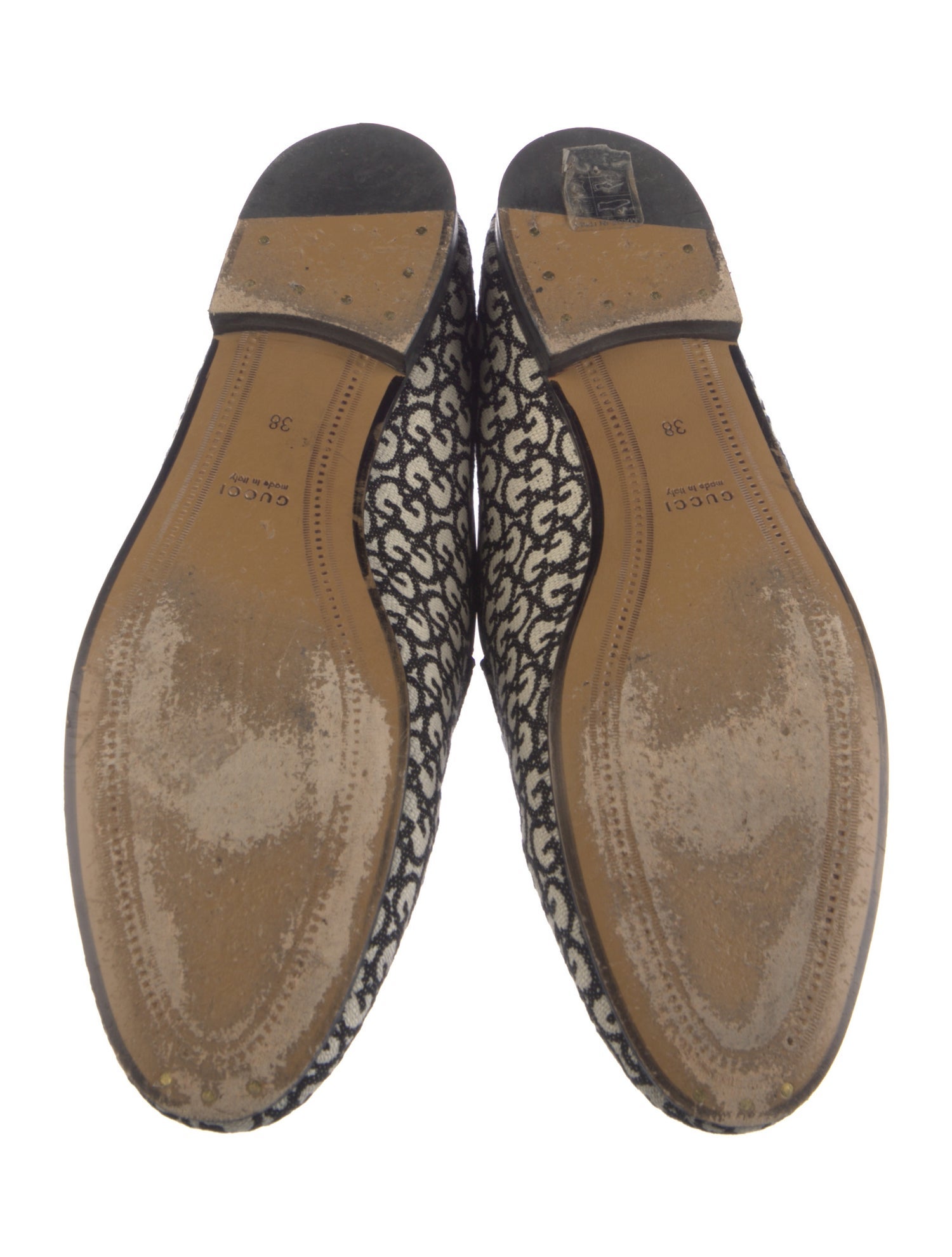 Gucci Horsebit Accent Canvas Loafers